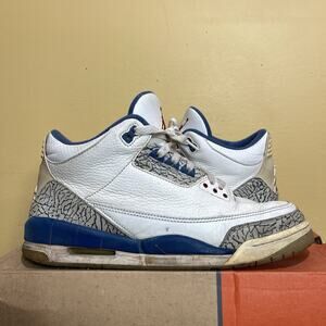 Nike Air Jordan 3 Retro True Blue/White Pre-Owned 2001 Size 12